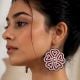 Handmade Jewelry Floral Beaded Statement Earrings
